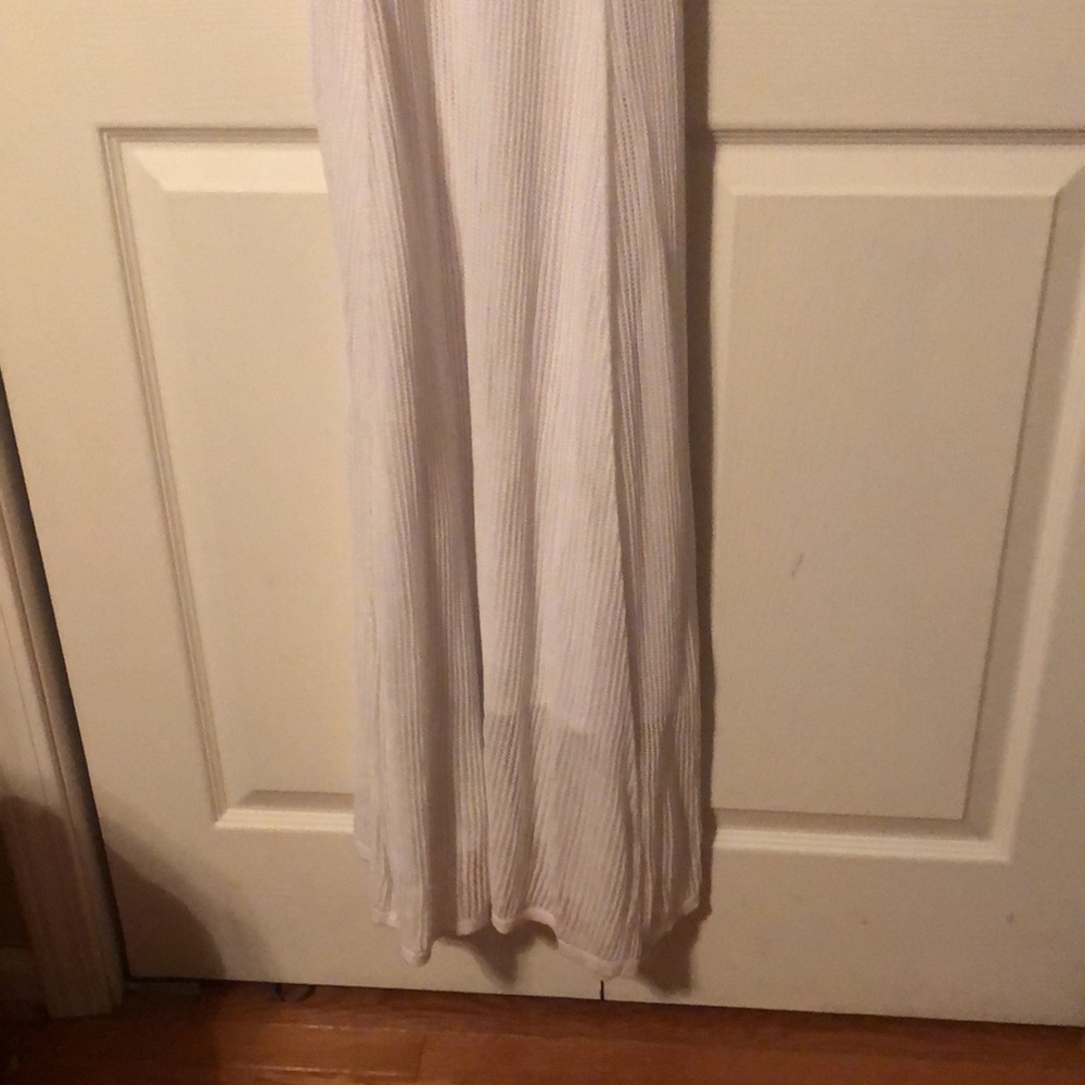 White Small Crocheted Knit Dress w/Under Dress - Picture 3 of 6